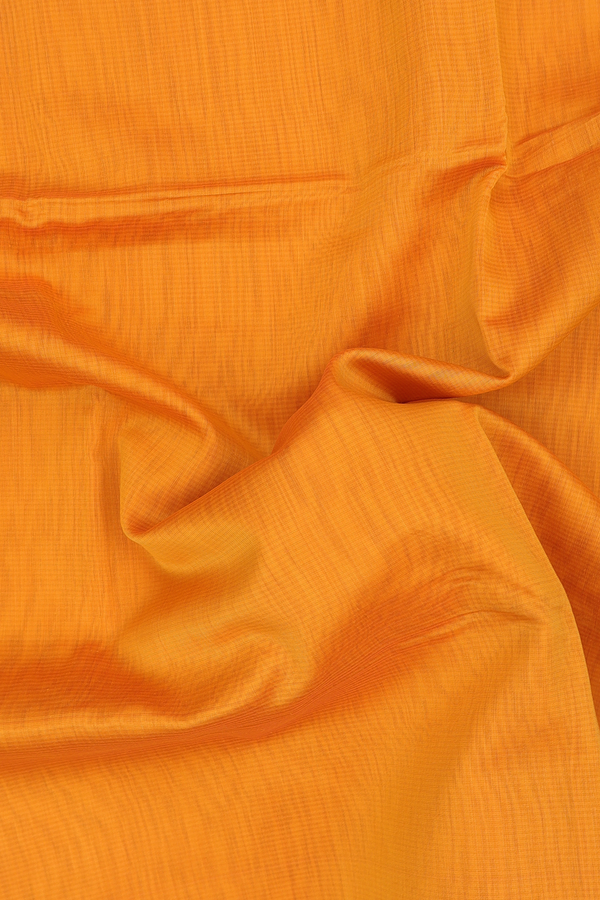Maheswari Silk Cotton Saree In Orange With Contrast Border