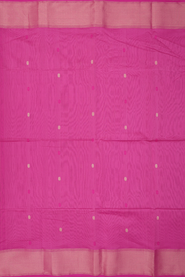 Maheswari Silk Cotton Saree In Pink With Floral Buttas