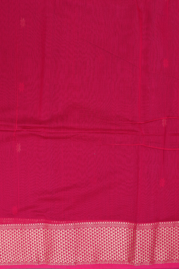 Maheswari Silk Cotton Saree Deep Mulberry With Floral Buttas