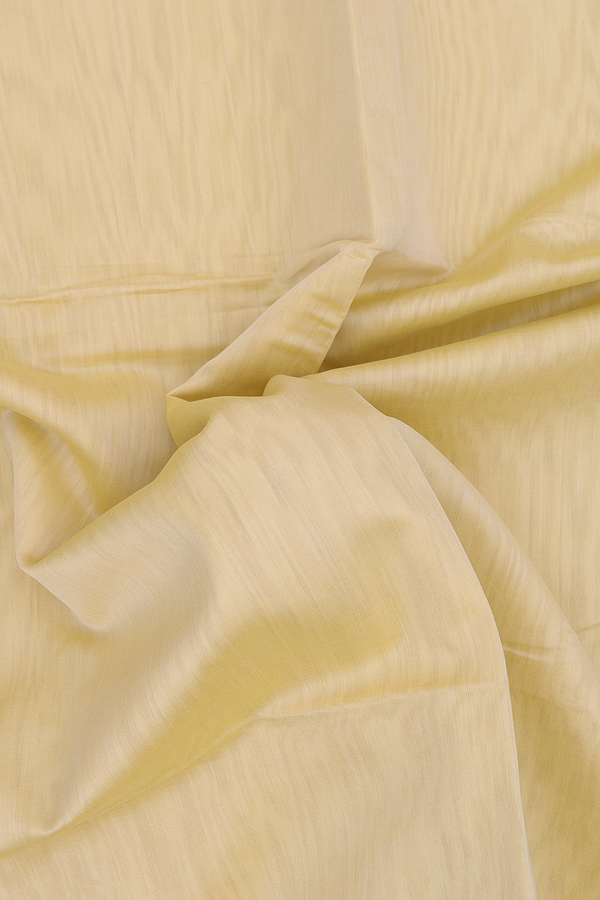 Maheswari Silk Cotton Saree In Yellow With Contrast Border