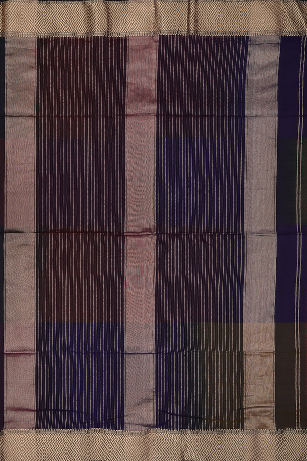 Maheswari Silk Cotton Saree In Multicolor With Zari Border