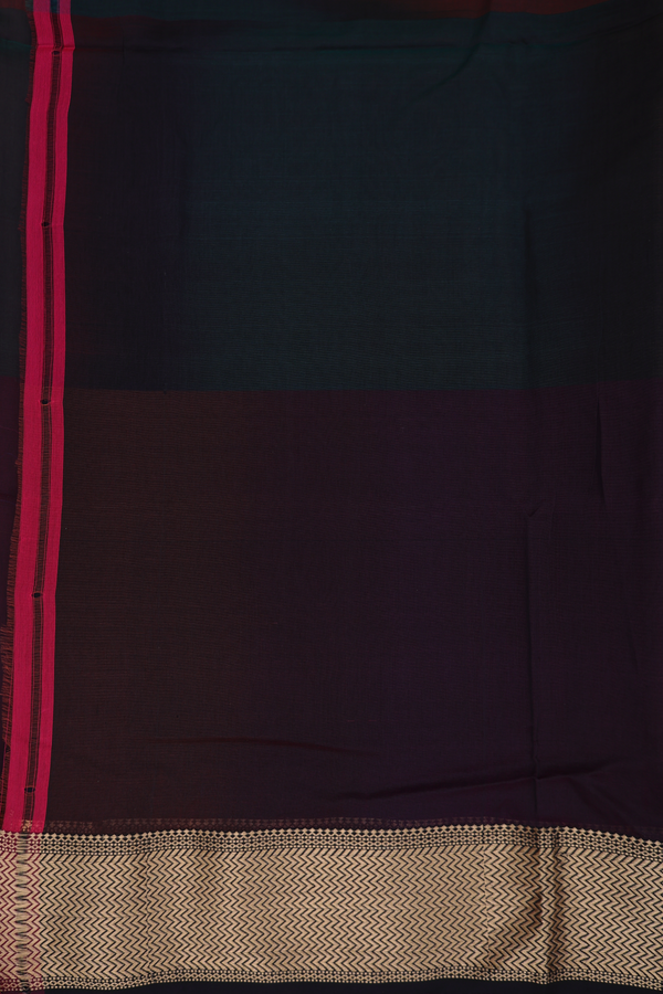 Maheswari Silk Cotton Saree In Multicolor With Zari Border