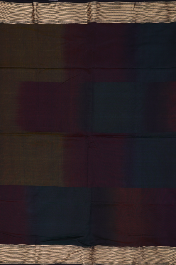 Maheswari Silk Cotton Saree In Multicolor With Zari Border