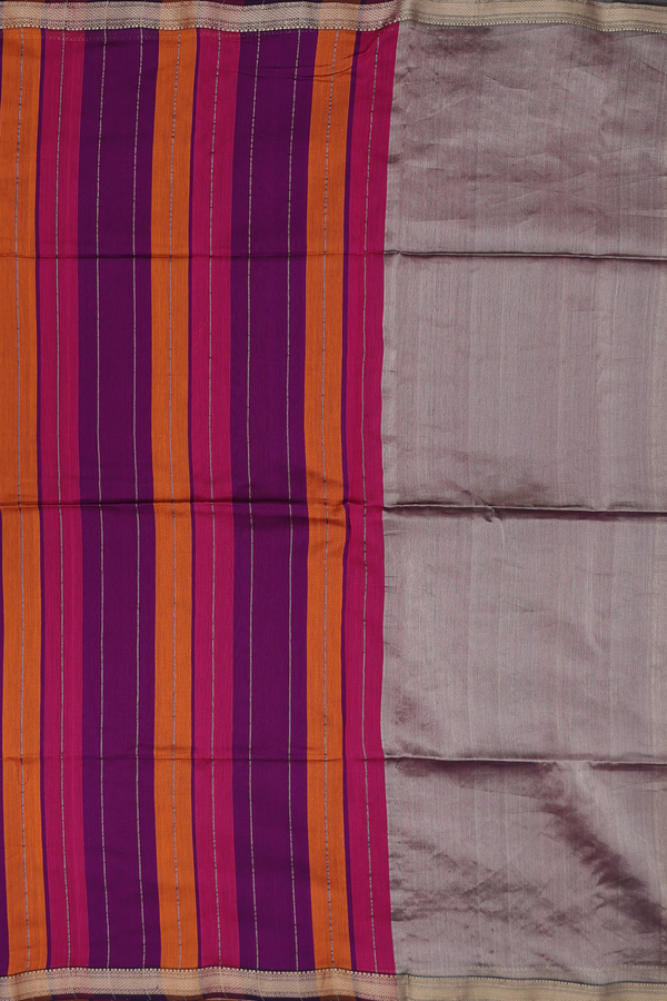 Maheswari Silk Cotton Saree Multicolor With Stripes Design