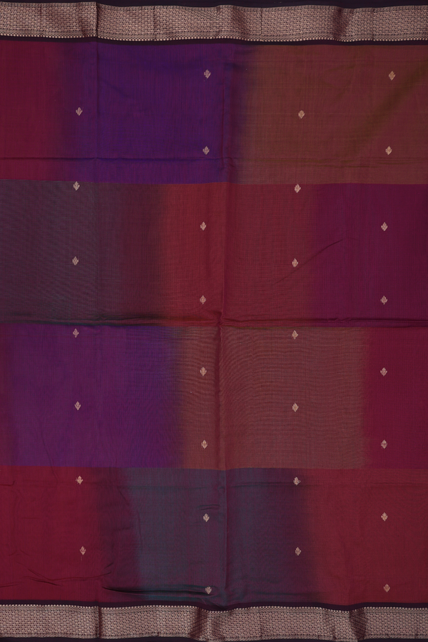 Maheswari Silk Cotton Saree In Multicolor With Zari Buttas