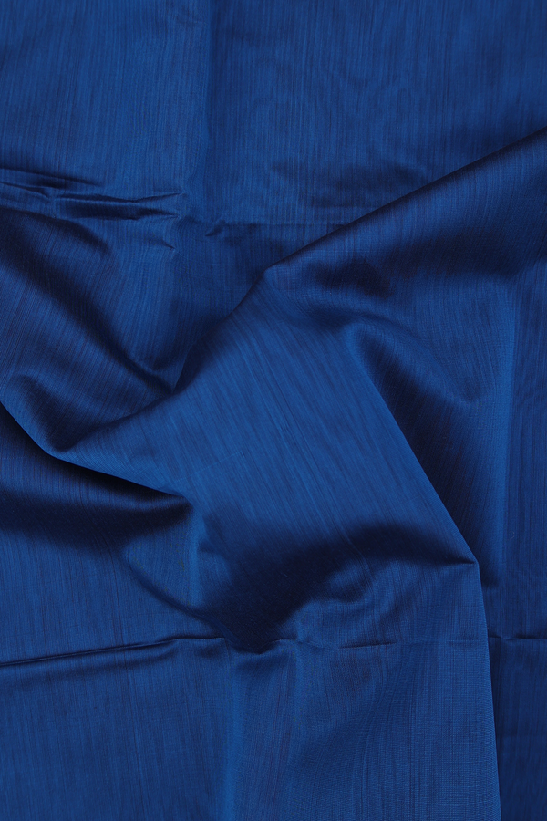 Maheswari Silk Cotton Saree In Blue With Contrast Border