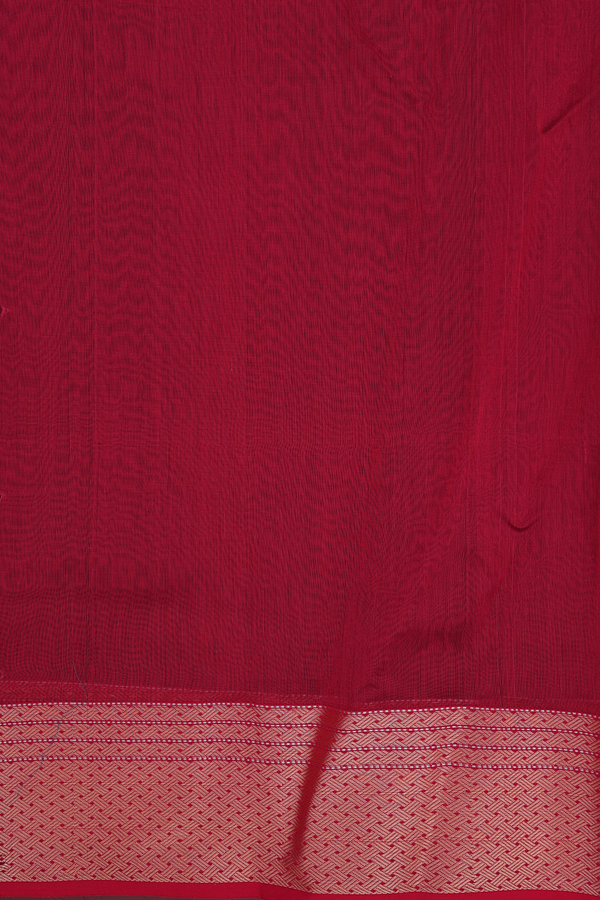 Maheswari Silk Cotton Saree In Deep Purple Contrast Border