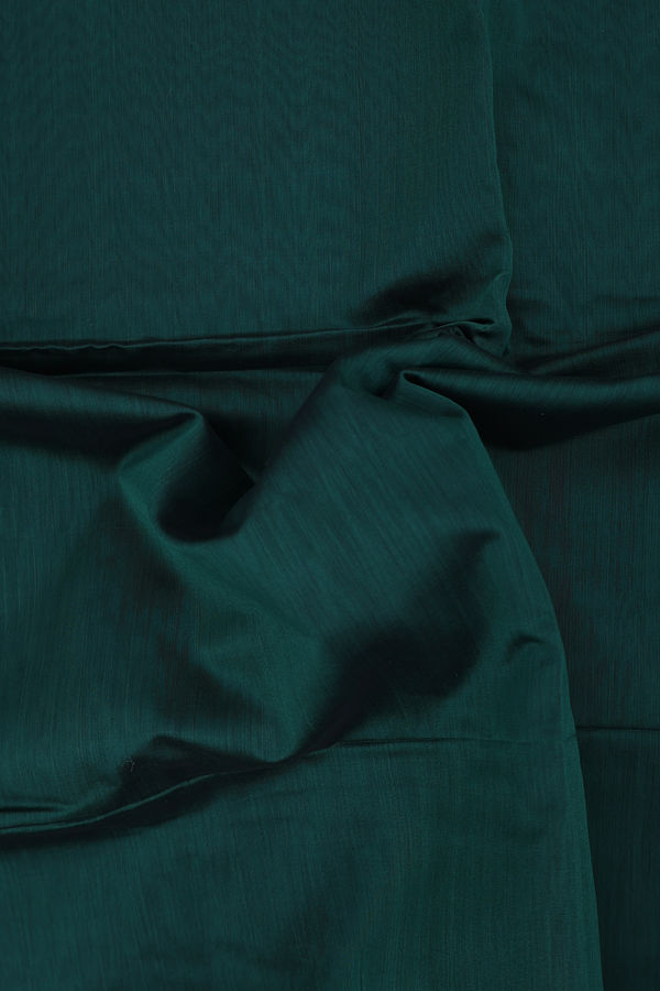 Maheswari Silk Cotton Saree Green With Threadwork Border