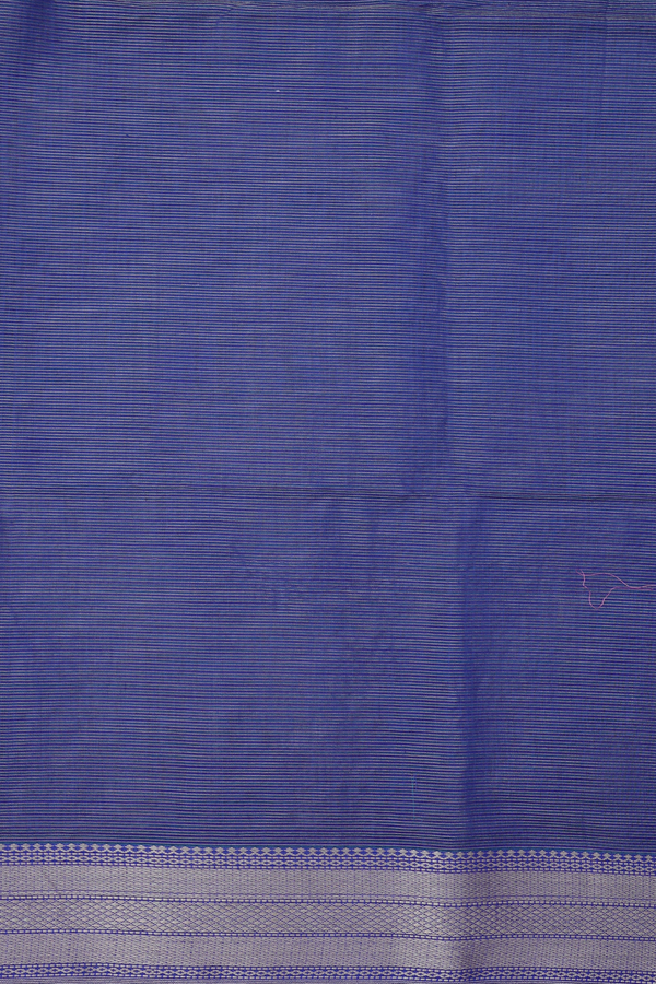 Maheswari Silk Cotton Saree In Blue With Stripes Design