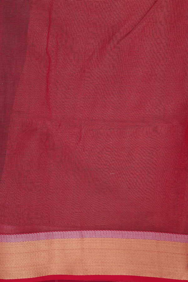 Maheswari Silk Cotton Saree Deep Purple With Stripes Design