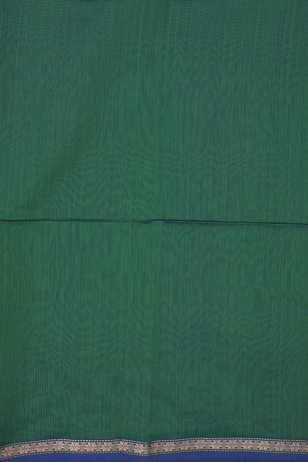Maheswari Silk Cotton Saree In Green With Floral Buttas