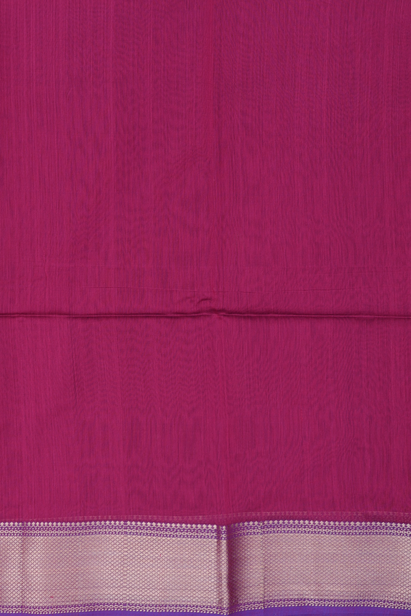 Maheswari Silk Cotton Saree Berry Purple With Floral Buttas