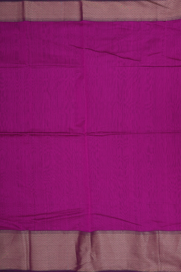 Maheswari Silk Cotton Saree In Purple With Zari Border