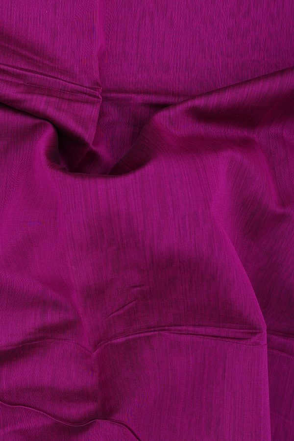 Maheswari Silk Cotton Saree In Purple With Zari Border