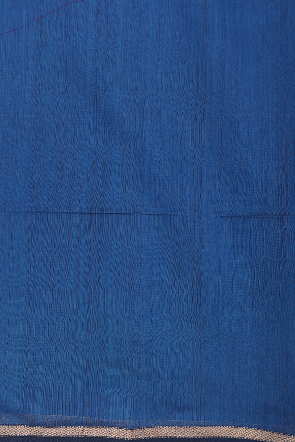 Maheswari Silk Cotton Saree In Blue With Floral Buttas