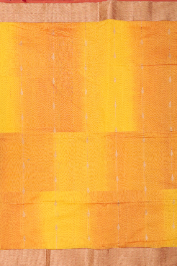 Maheswari Silk Cotton Saree In Shades Of Yellow With Stripes