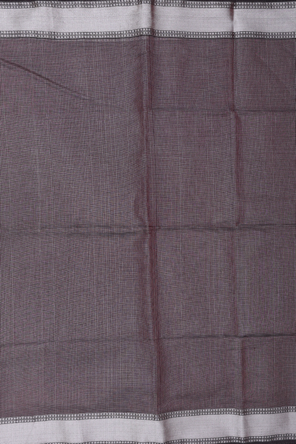 Maheswari Silk Cotton Saree In Brown With Checks Design