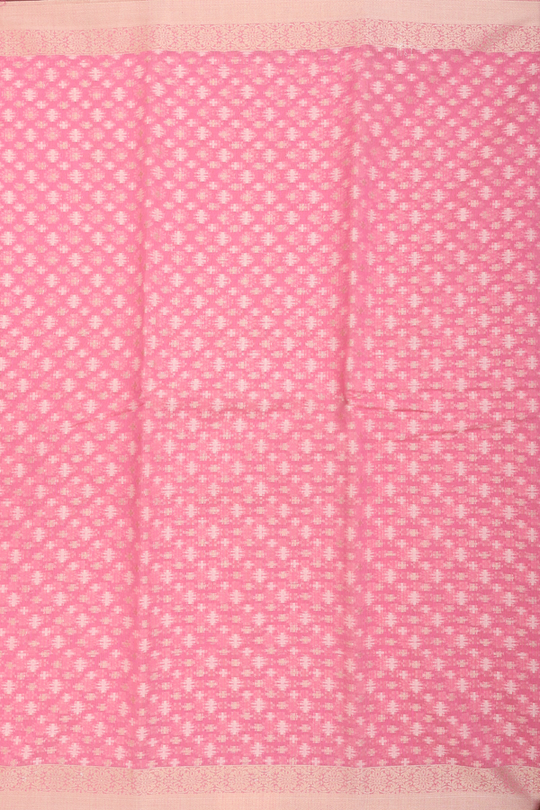 Kota Cotton Saree In Pink With Allover Buttas