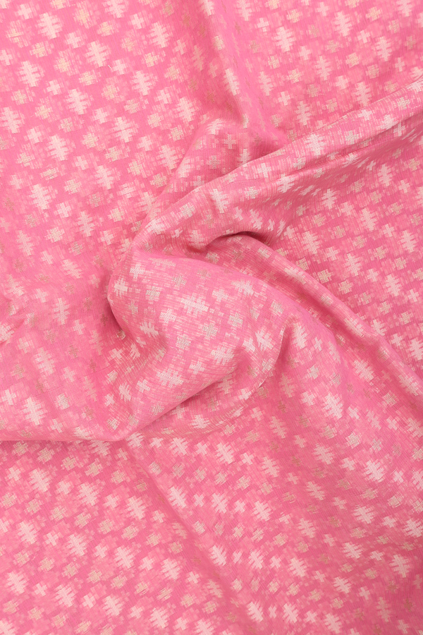 Kota Cotton Saree In Pink With Allover Buttas