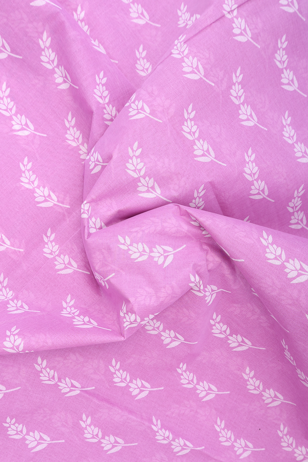 Ahmedabad Cotton Saree In Pastel Purple With Floral Design
