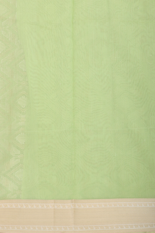 Kota Cotton Saree In Pastel Green With Diamond Design