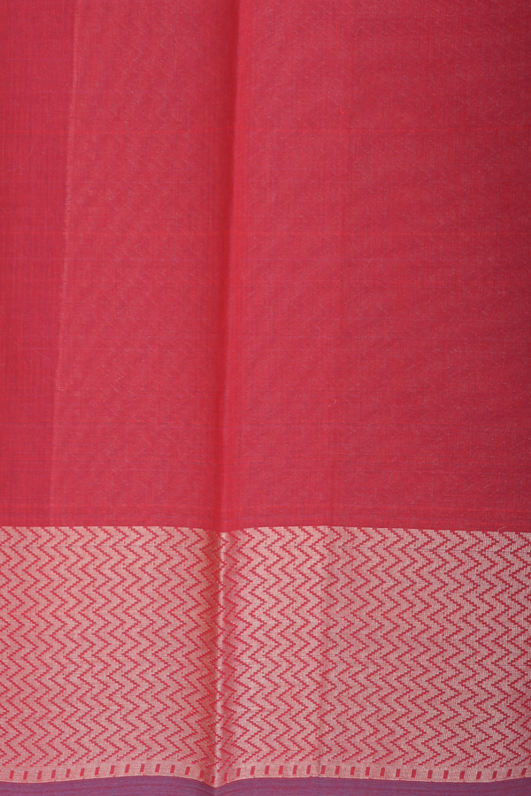 Kota Cotton Saree In Red With Floral Design