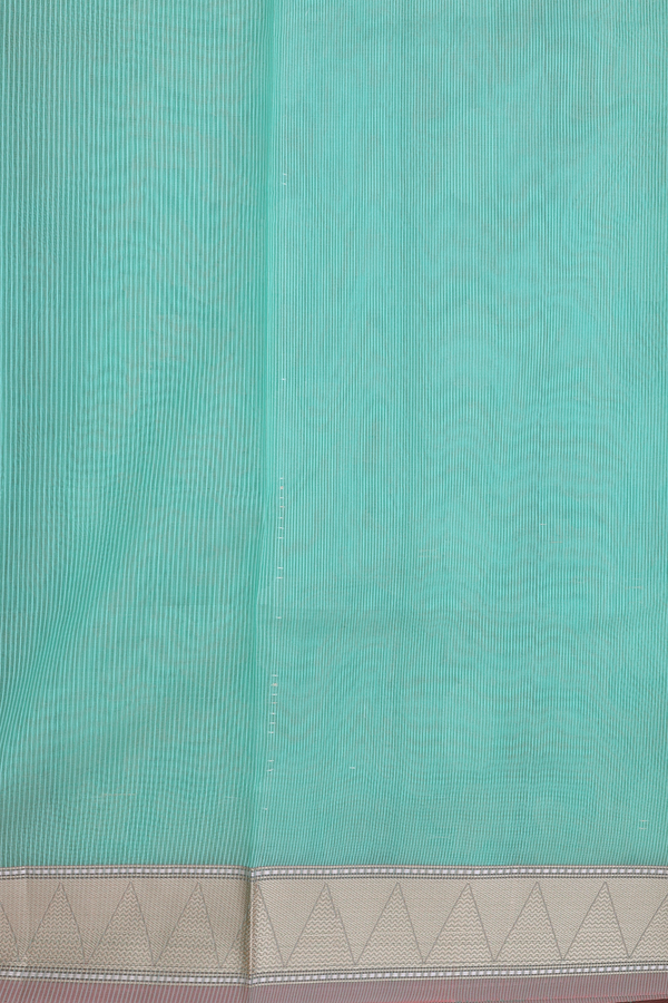 Kota Cotton Saree In Bluish Green With Allover Design