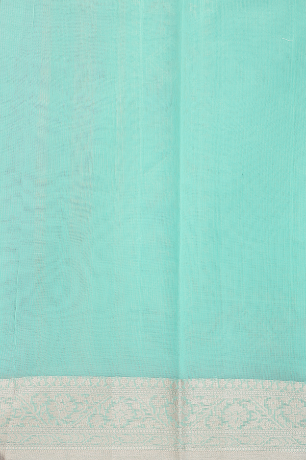 Kota Cotton Saree In Tiffany Blue With Allover Design