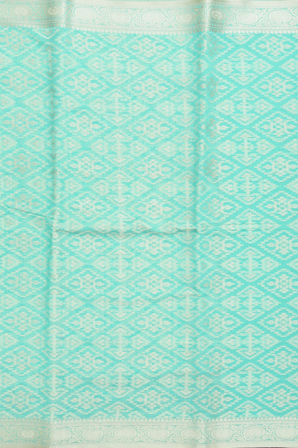 Kota Cotton Saree In Mint Blue With Allover Design