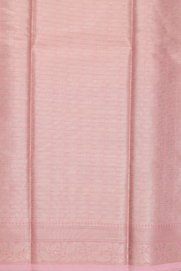 Kota Cotton Saree In Pink With Floral Design