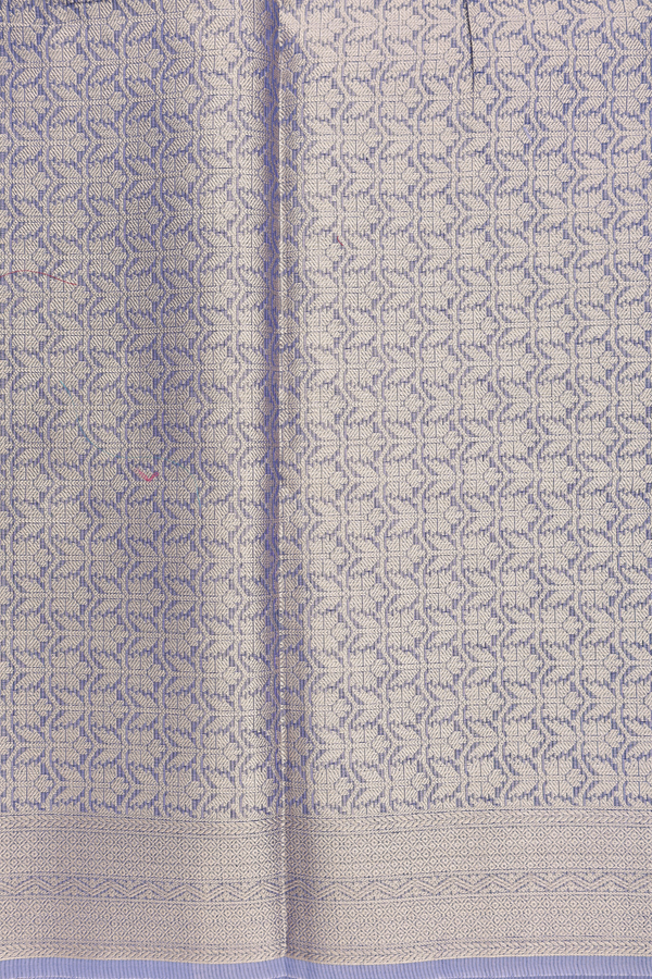 Kota Cotton Saree In Blue With Diagonal Design