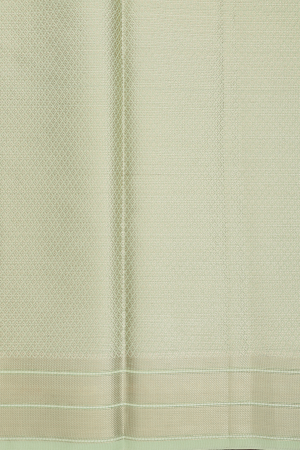 Kota Cotton Saree In Pastel Green With Embroidered Design