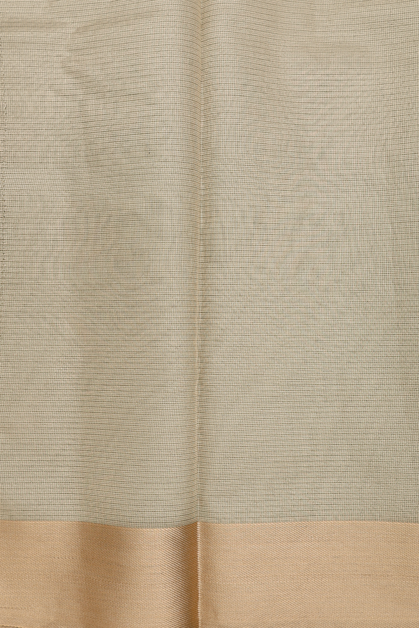 Kota Cotton Saree In Gold Tissue With Floral Design
