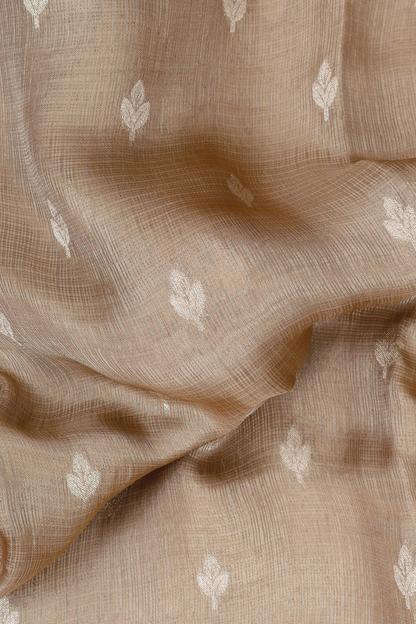 Kota Silk Saree In Brown Tissue With Zari Buttas