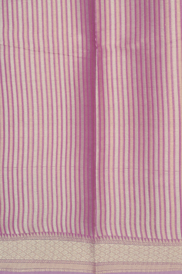 Kota Cotton Saree In Orchid Purple With Diagonal Design