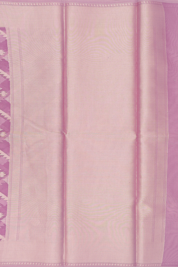 Kota Cotton Saree In Orchid Purple With Diagonal Design
