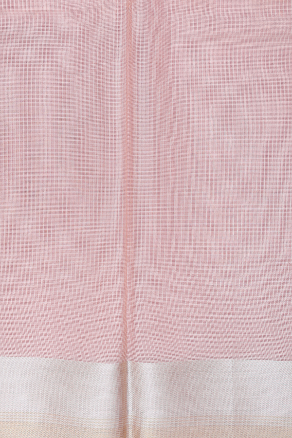 Kota Cotton Saree In Light Pink With Allover Design