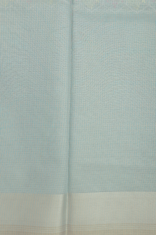 Kota Cotton Saree In Light Blue With Allover Design