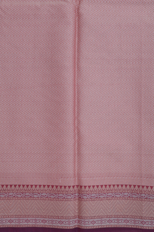 Kota Cotton Saree In Burgundy Red With Diagonal Design