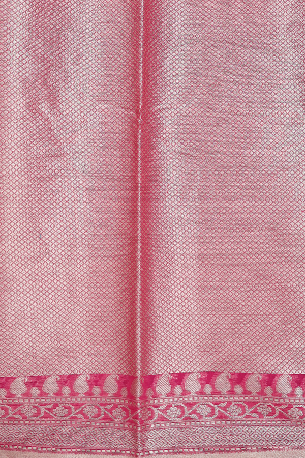 Kota Cotton Saree In Rani Pink With Allover Design