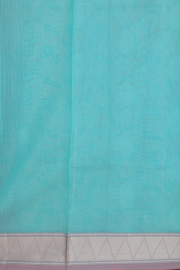 Kota Cotton Saree In Bluish Green With Allover Design