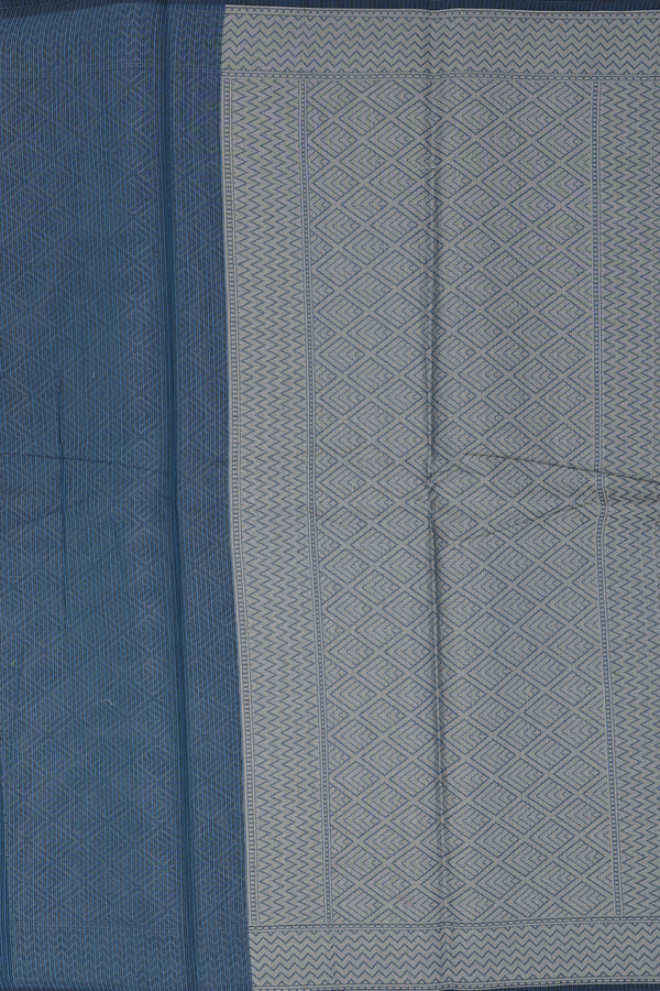 Kota Cotton Saree In Midnight Green With Ogee Design