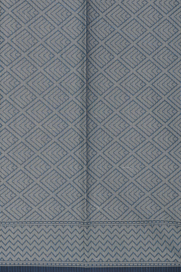 Kota Cotton Saree In Midnight Green With Ogee Design