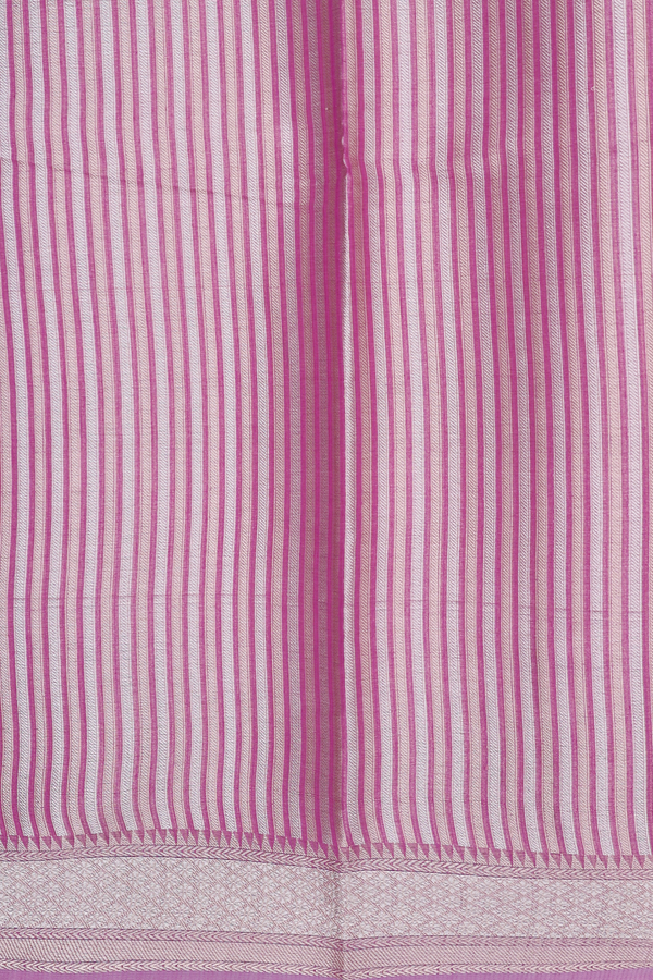 Kota Cotton Saree In Orchid Purple With Diagonal Design