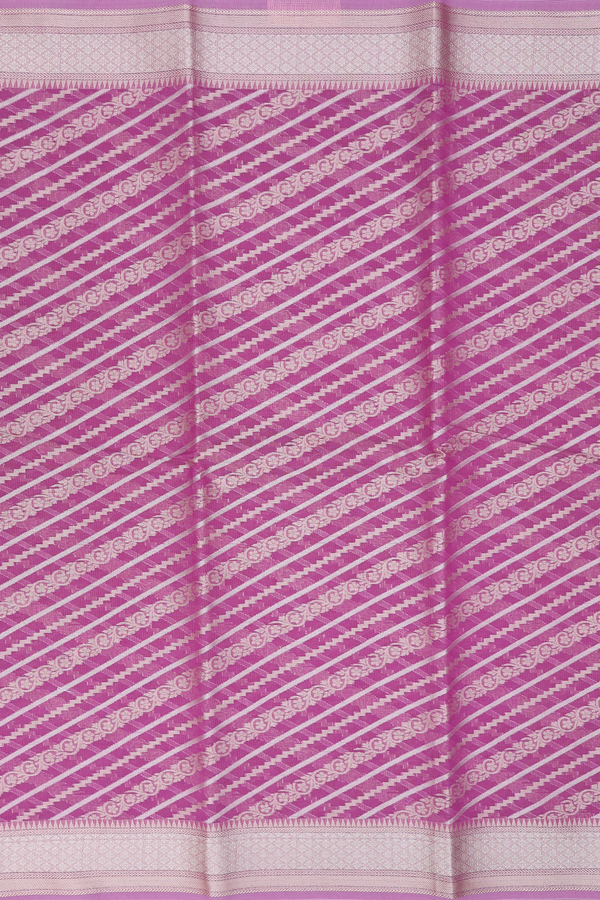 Kota Cotton Saree In Orchid Purple With Diagonal Design