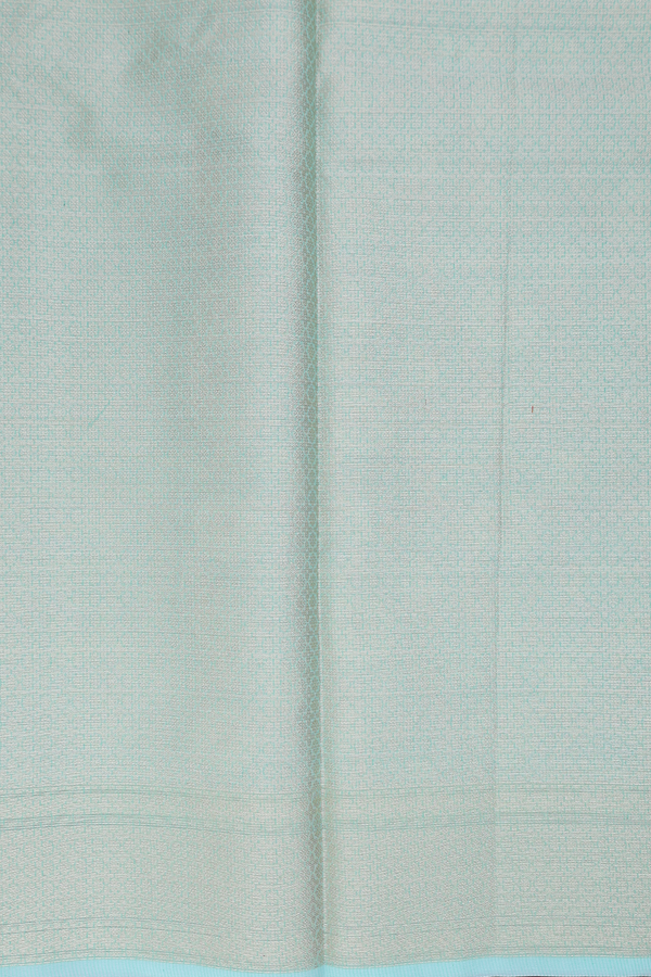 Kota Cotton Saree In Mint Green With Floral Design