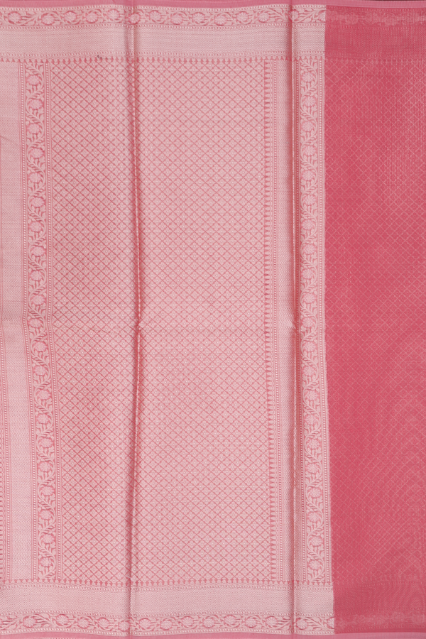 Kota Cotton Saree In Dark Peach With Allover Design
