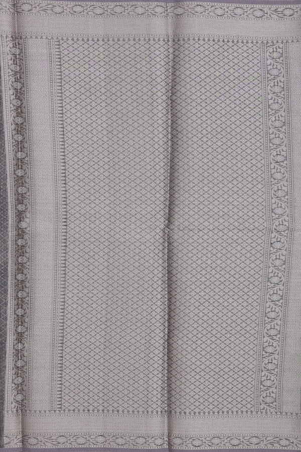 Kota Cotton Saree In Grey With Allover Design