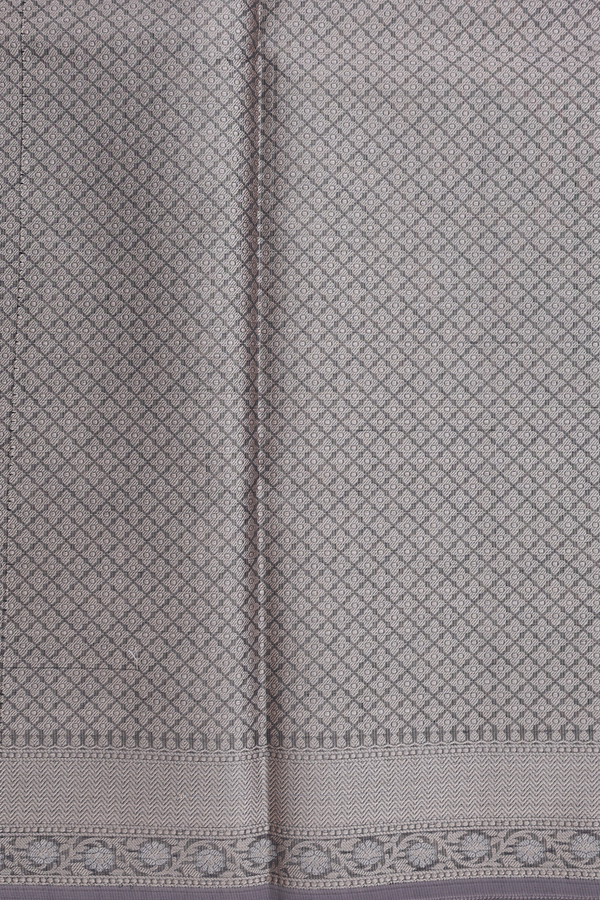 Kota Cotton Saree In Grey With Allover Design