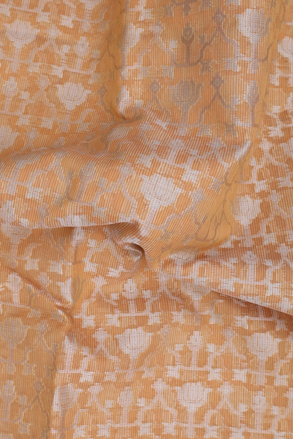 Kota Cotton Saree In Yellow With Allover Design